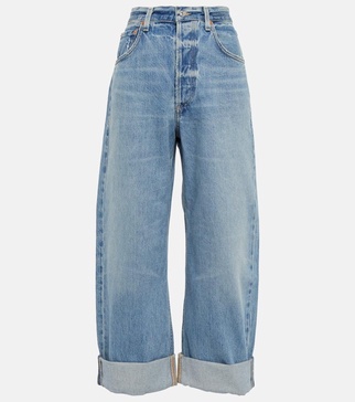 Ayla mid-rise cropped wide-leg jeans