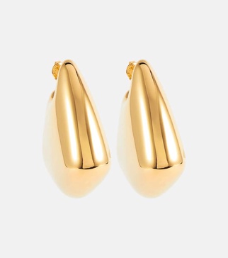 Fin Large 18kt gold-plated sterling silver earrings