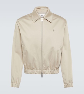 Cotton-blend blouson jacket