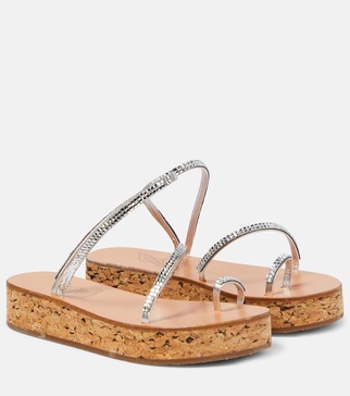 Eleftheria leather platform sandals