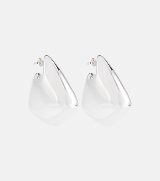 Fin Large sterling silver earrings