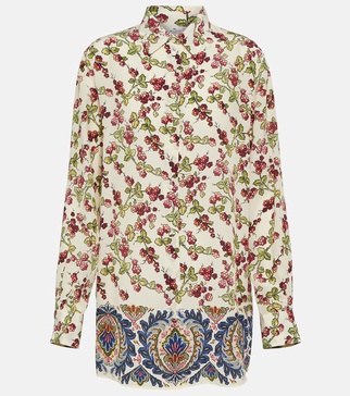 Printed silk shirt