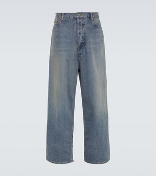 Waterproof wide-leg jeans