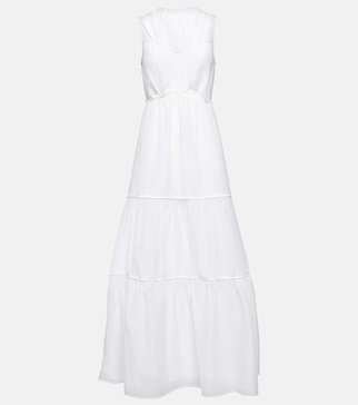 Emme tiered cotton and silk dress