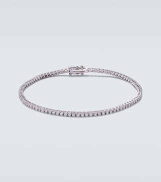 14kt white gold tennis bracelet with diamonds