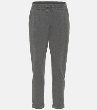 Cotton-blend sweatpants