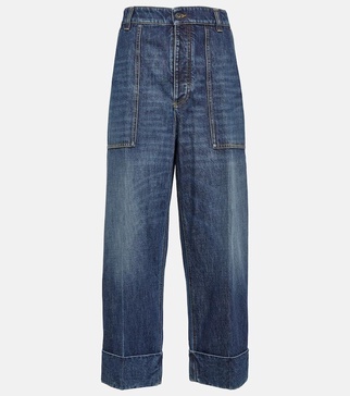 High-rise wide-leg jeans