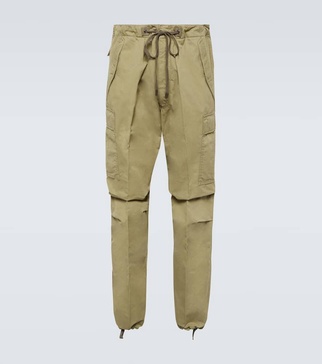 Enzyme cotton twill cargo pants