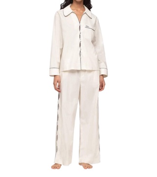 vesta binding pajama set in white