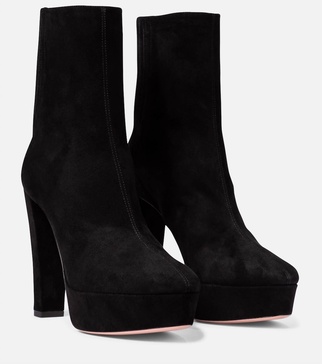 Saint Honore 120 suede platform ankle boots