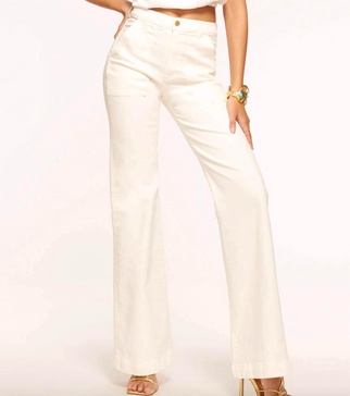 clifford wide leg jean in white