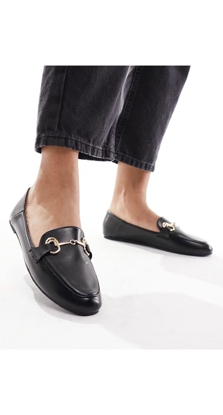 RAID Amiela horsebit loafers in black