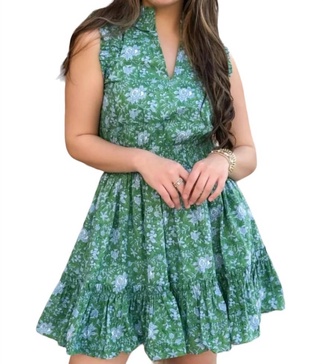 morgan mini dress in lotus garden