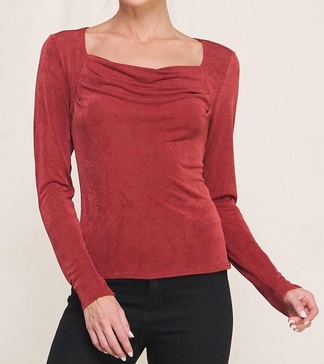 joyce top in red