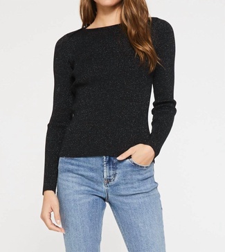 sulema lurex sweater in black