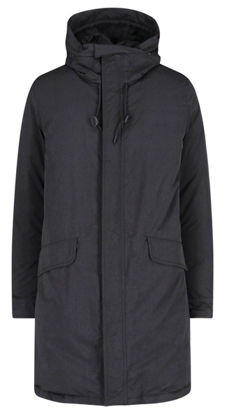 Aspesi Flap-Pocketed Hooded Coat