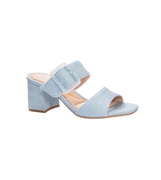 women's betty block heel sandal in light blue