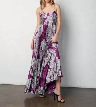 linny dress in floral purple