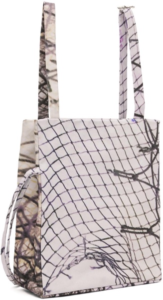 Purple Printed Tote