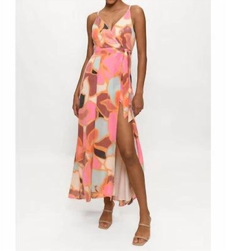 glow dress in graphic floral