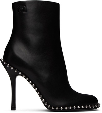 110mm stud-embellished leather ankle boots