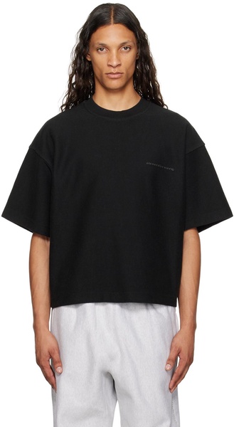 Black Puffed Logo Oversize T-Shirt