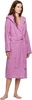 Pink Terry Hooded Bathrobe