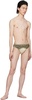 Green & Beige 'The Cartouche' Swimsuit Briefs