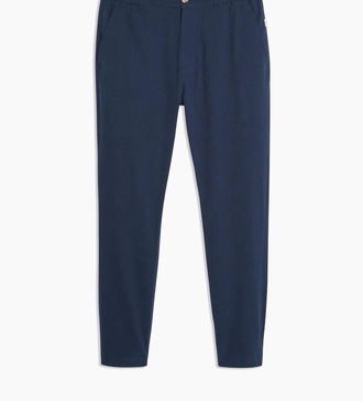 men's seersucker pant in deep navy