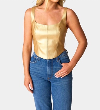 coco corset top in gold