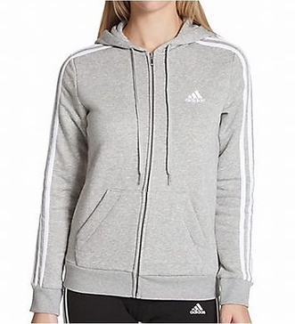 adidas Women's Essentials Fleece 3-Stripes Full-Zip Hoodie