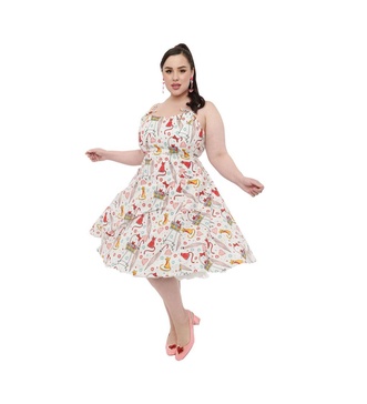 Plus Size 1950s Bobbie Swing Dress