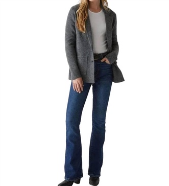 diana compact knit blazer in charcoal