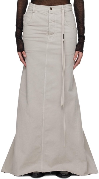 Beige Goele Denim Maxi Skirt