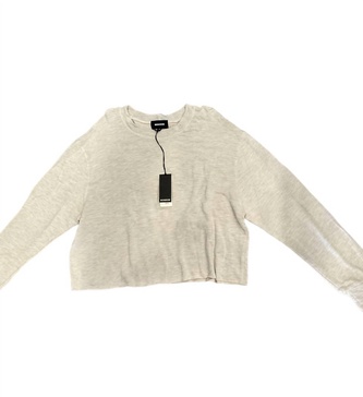 girls long sleeve sweater in sand