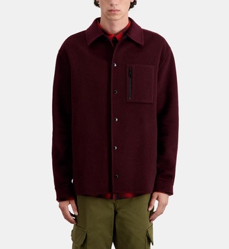 wool-blend overshirt jacket