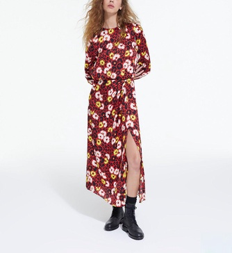 floral print long dress