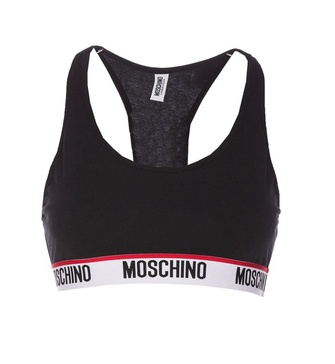 Moschino Teddy Bear Logo Band Sports Bra