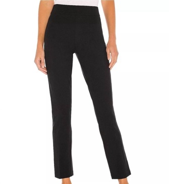 perfect ponte slim straight pant in classic black