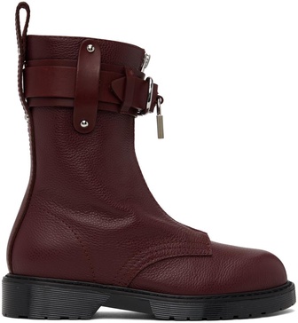 Burgundy Punk Boots