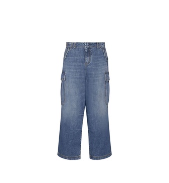 DIOR Blue Cargo Jeans for Women - SS24 Season Fashion Item