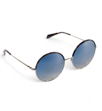 farrah round metal sunglasses in blue