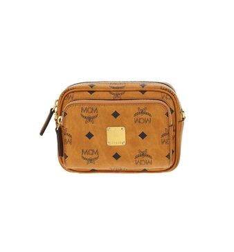 MCM Visetos Logo Plaque Crossbody Bag