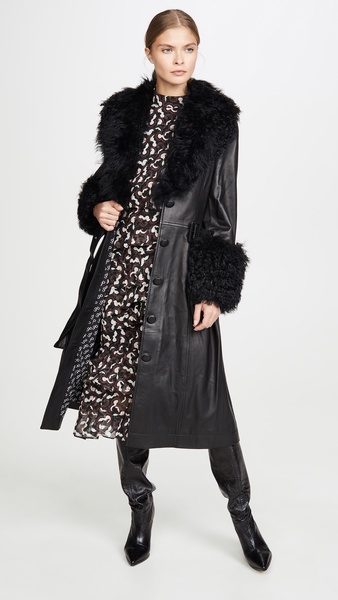 Foxy Shearling Trench Coat