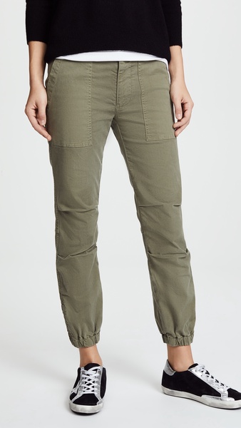 Cropped Military Twill Pants