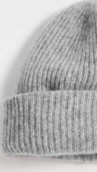 Cashmere Plush Rib Beanie