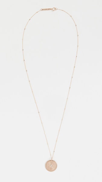 14k Small Sunbeam Medallion Necklace