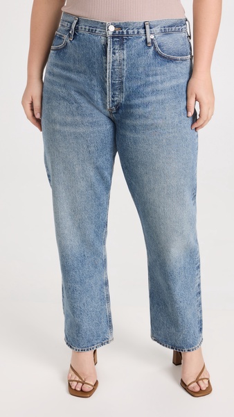 90's Pinch Waist High Rise Straight Jeans