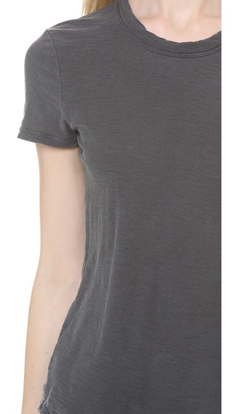 Sheer Slub Crew Neck Tee