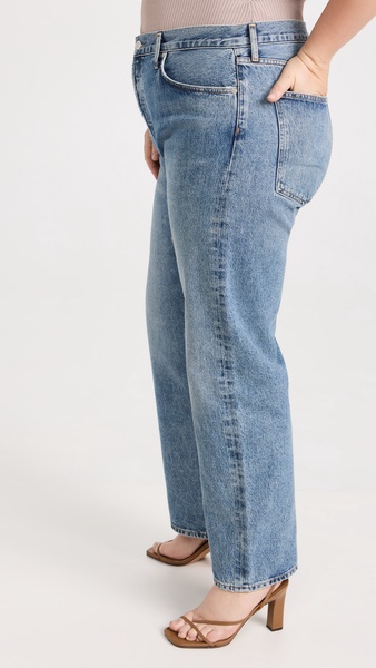 90's Pinch Waist High Rise Straight Jeans